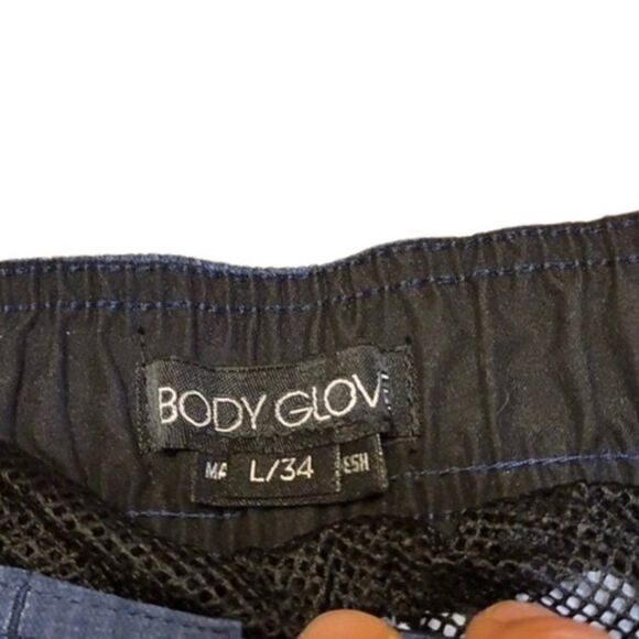 Body Glove Board Shorts size L (Waist 34) Deep Sea Stripes Y2K Surf Vacation - Picture 8 of 9